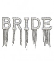 Bride-Sticker mit Glitzersteinen und Quasten - 5-teilig